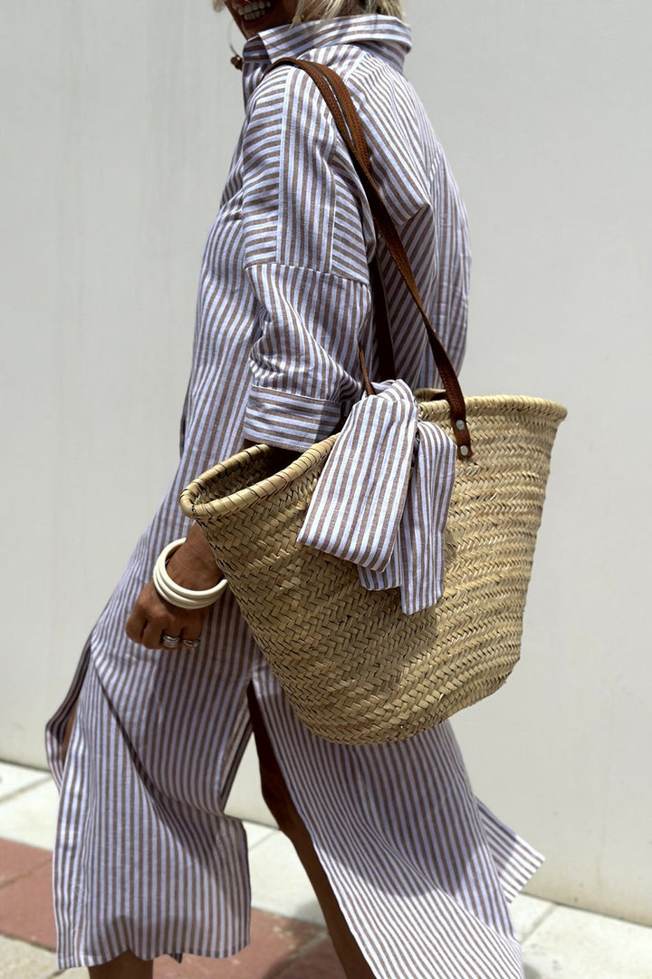 Kacey | Timeless Striped Shirt Dress with Elegant Comfort