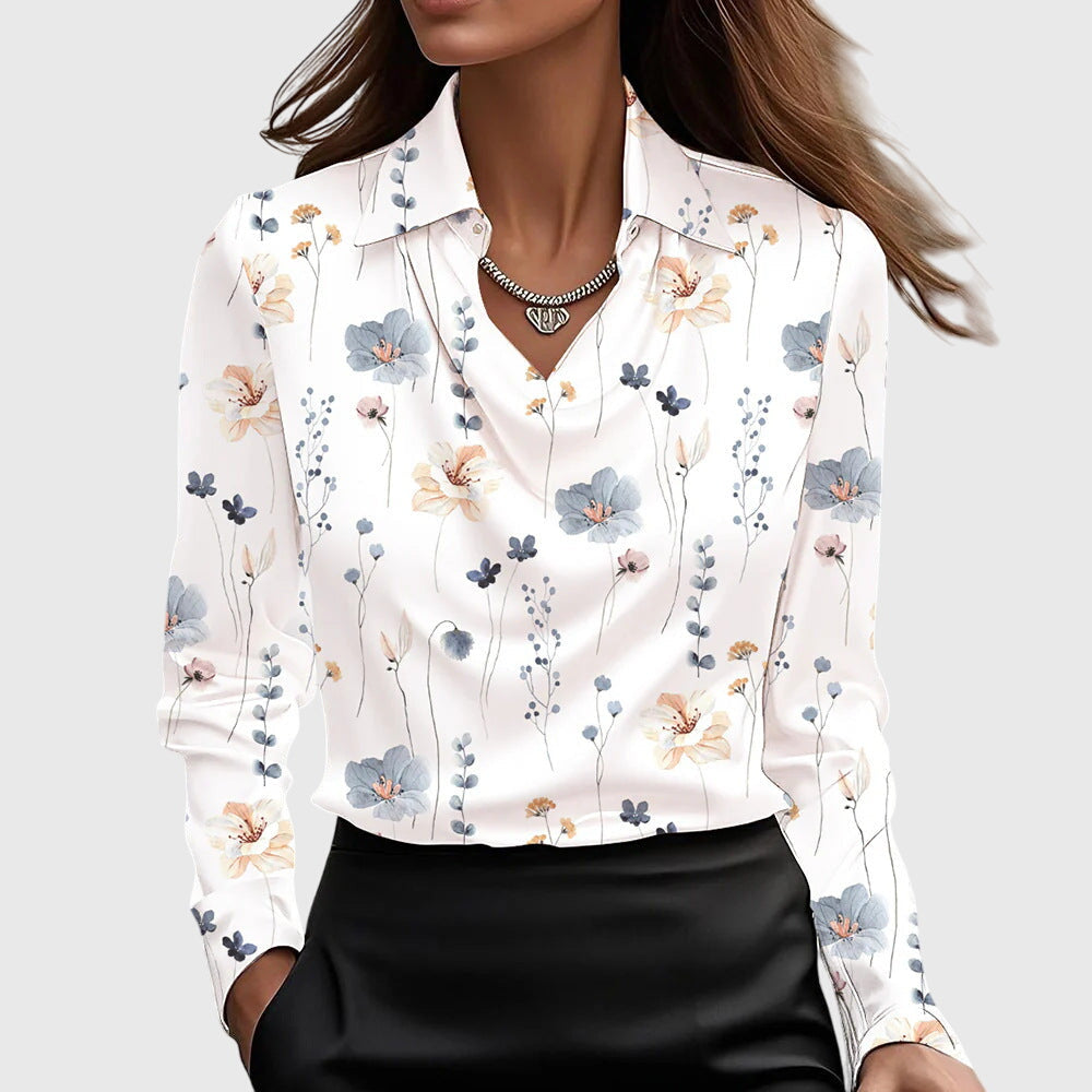 AINSLEY | Draped Neck Blouse