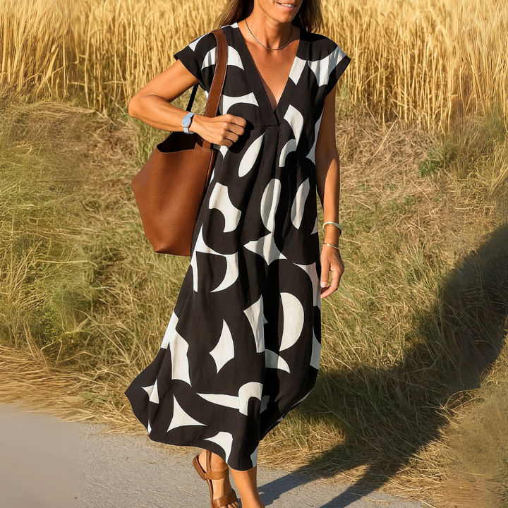 VIOLET | Flowing V-neck Dress