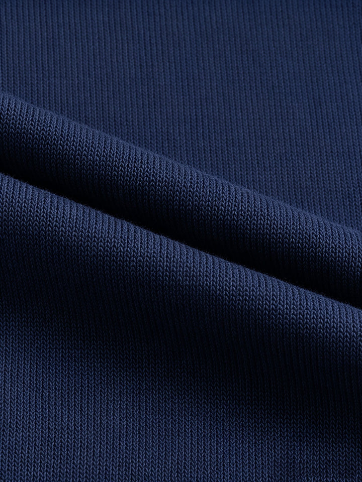 Ilaria | Navy Blue Hooded Cardigan with Buttons