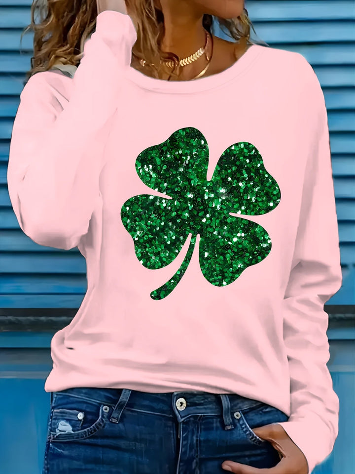 ADRIENNE | Clover Print Sweatshirt