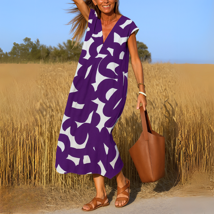 VIOLET | Flowing V-neck Dress