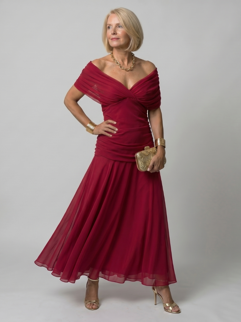 Bellthorne | Off Shoulder Flow Midi Dress