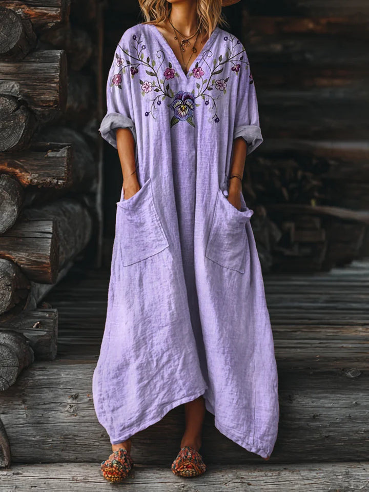 YVETTE | Vintage Boho Dress with Pockets