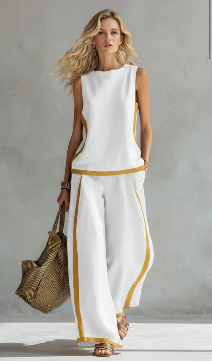 Elisa | Complete Fluid Two-Piece with Contrast Details