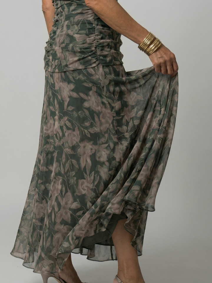 CALEN | Off Shoulder Flow Midi Dresses