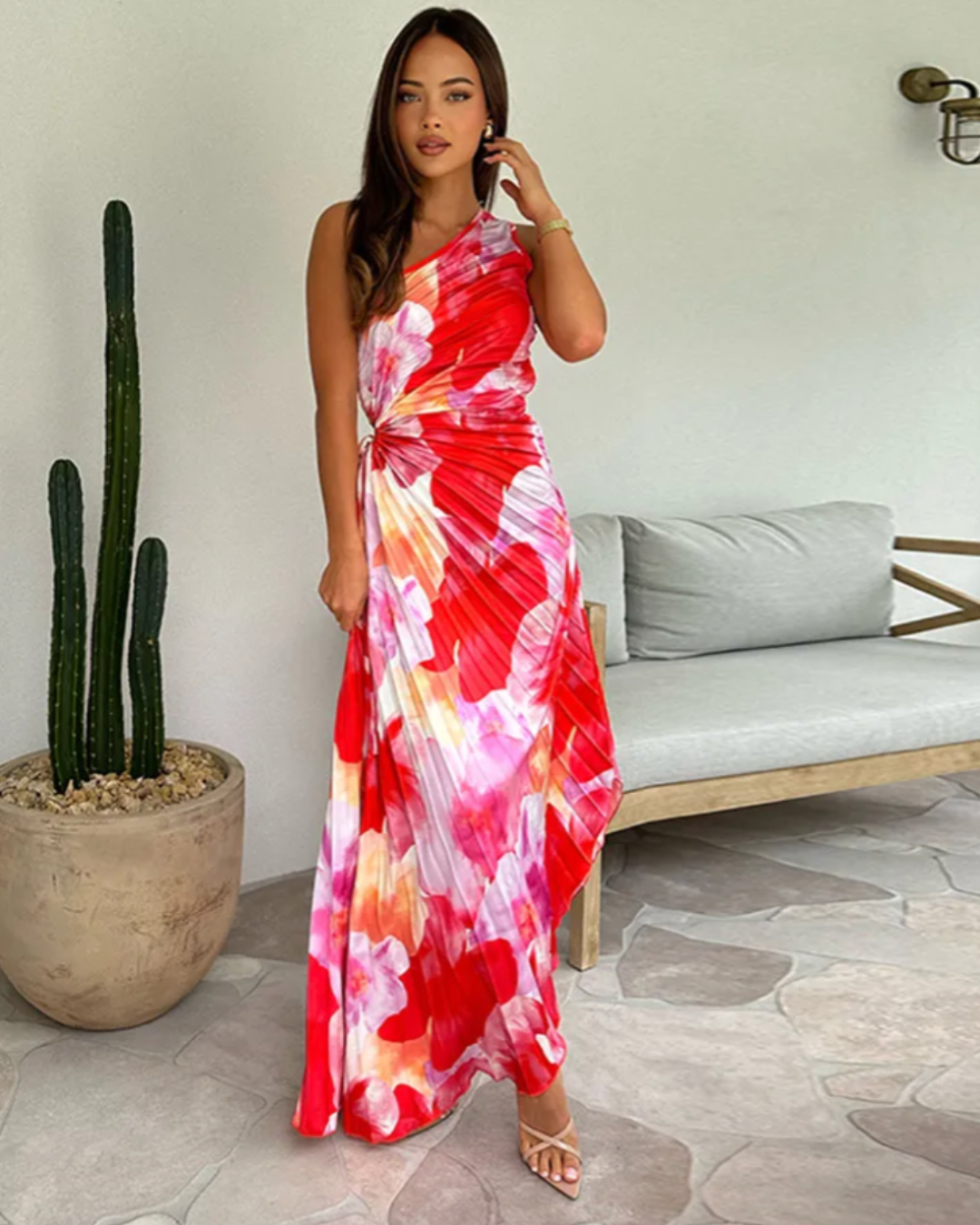 Adeline™ | Vibrant Tropical Evening Dress 0