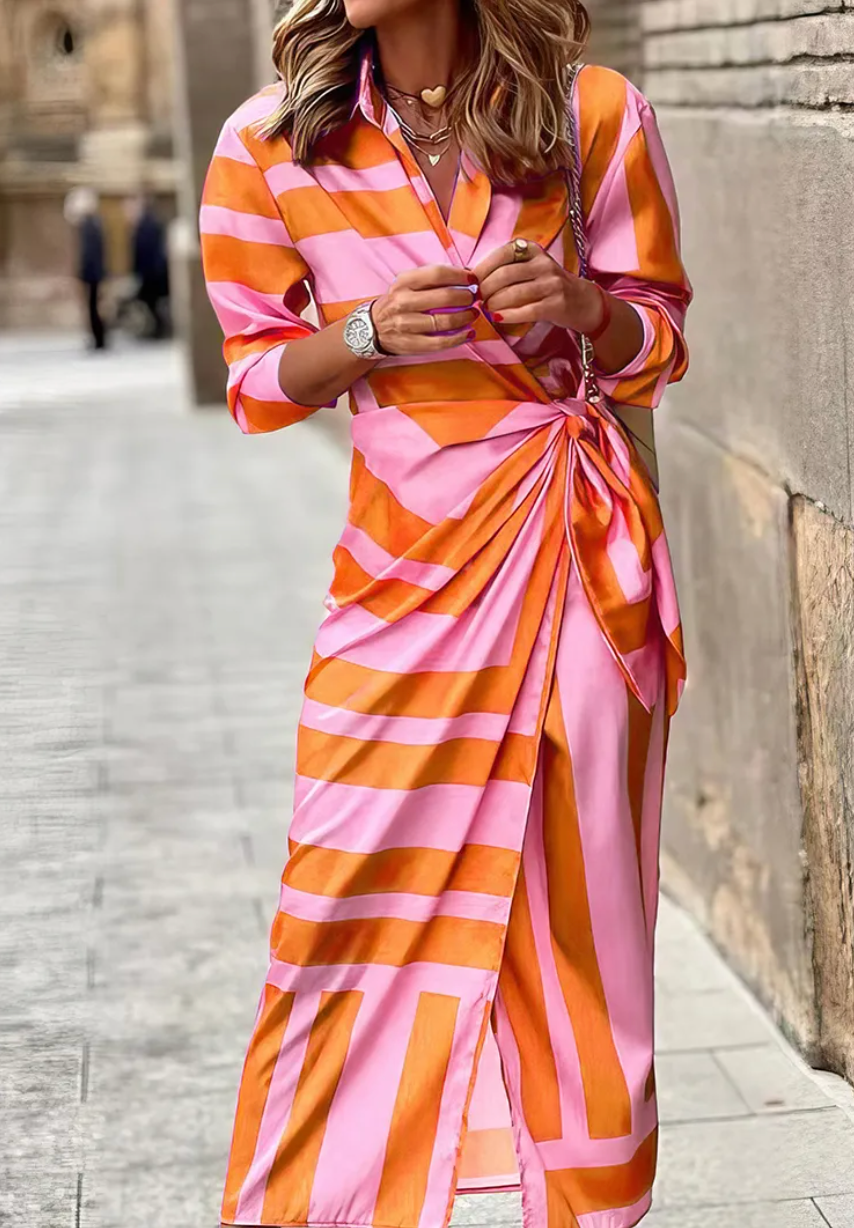Amelia™ | Printed Wrap Dress 0