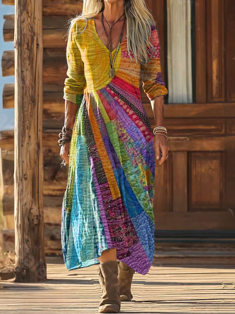 Bohemian Sun Design Dress 0