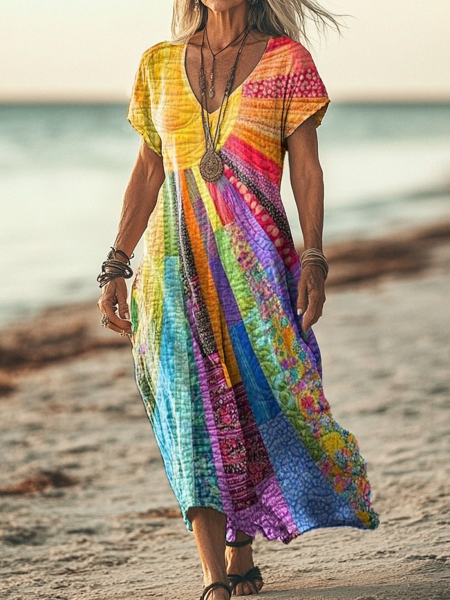 Bohemian Sun Design Dress 1