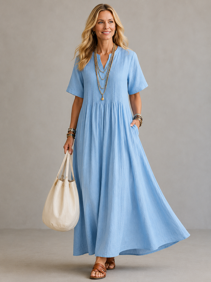 NATHALIA | Pleated Dress