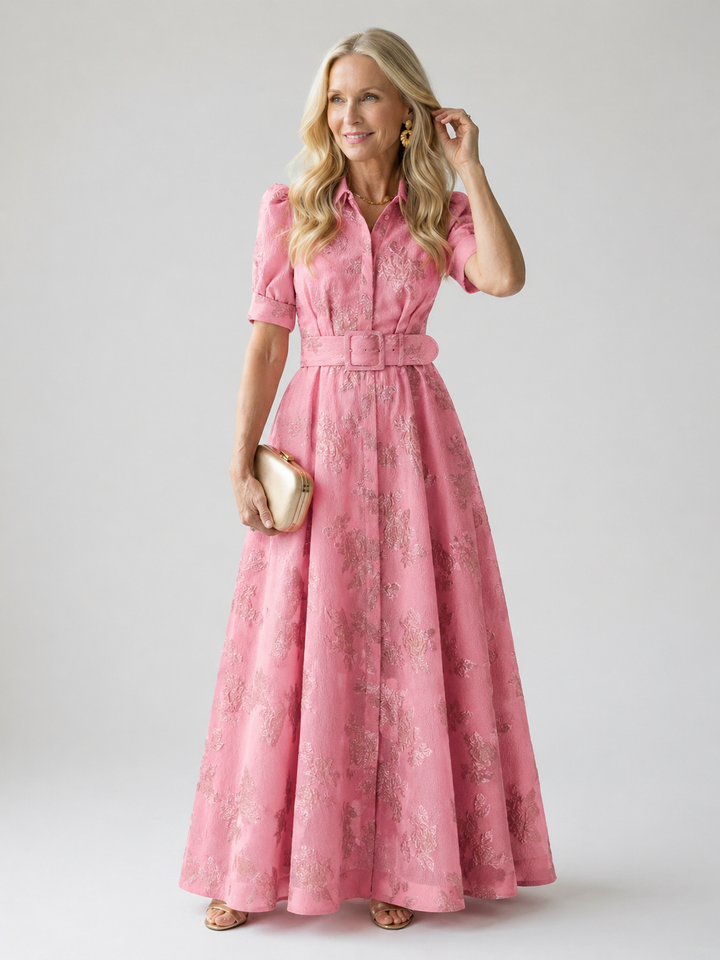 Violet & Grace™ | Belted Floral Maxi Dress