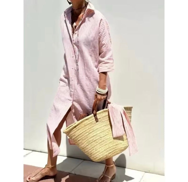 Maya | Striped Shirt Dress