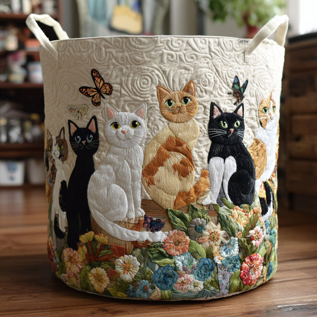 Garden Cat | Handmade Laundry Basket