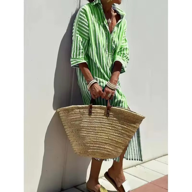 Maya | Striped Shirt Dress