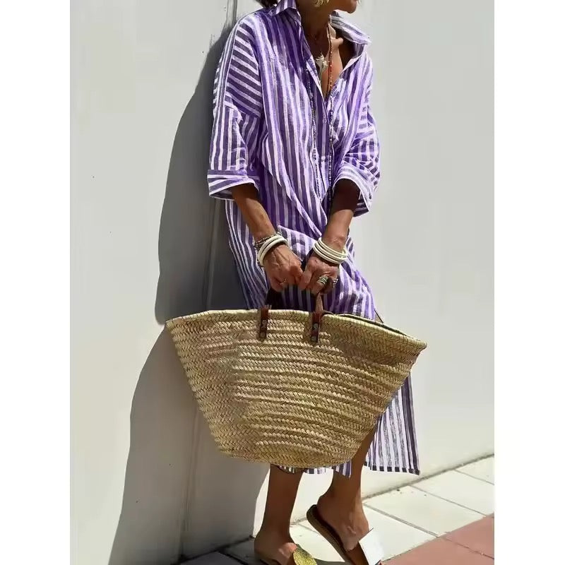 Maya | Striped Shirt Dress