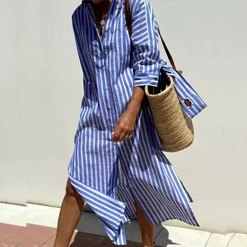 Maya | Striped Shirt Dress