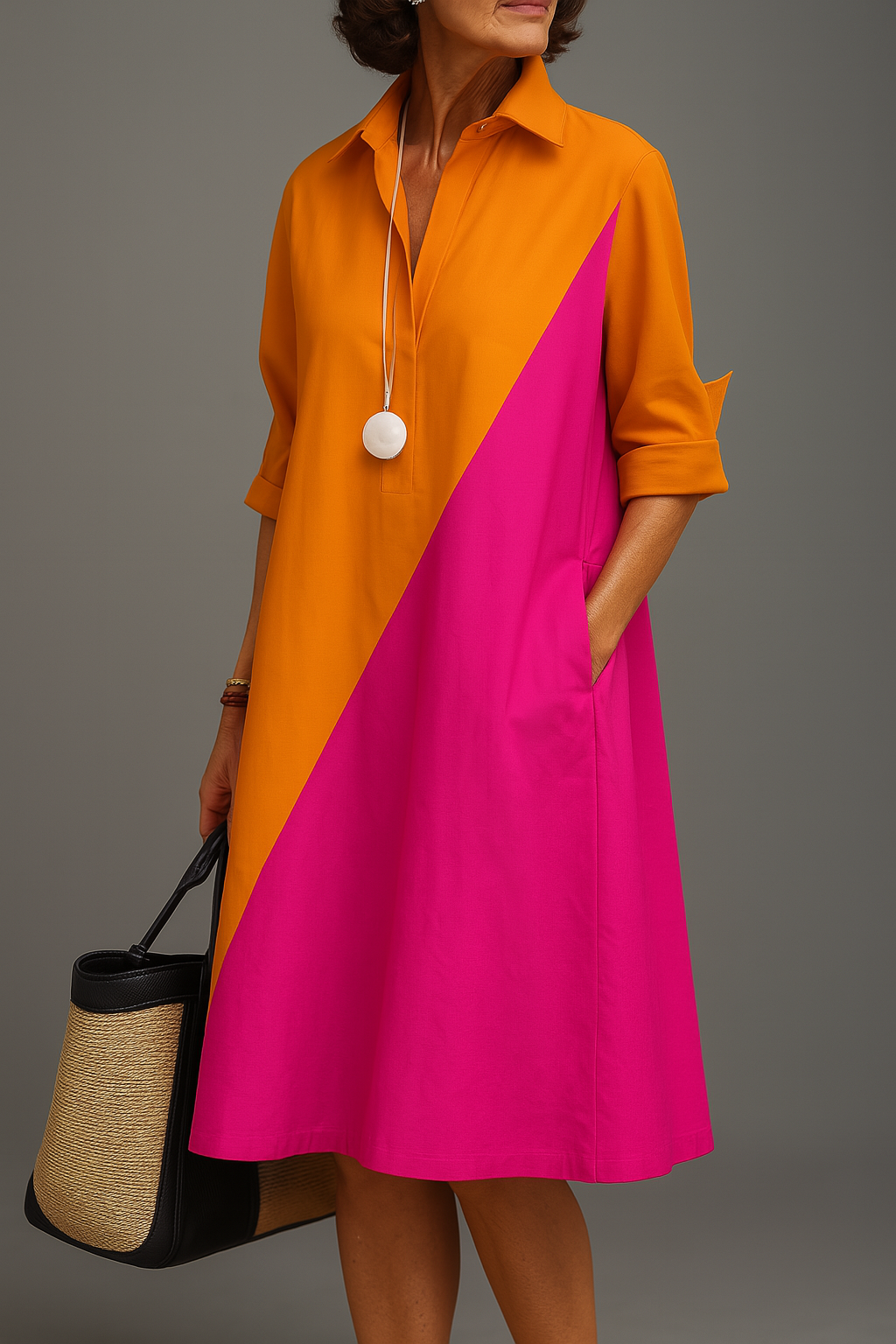 Isabella™ Colorblock Midi Dress 0