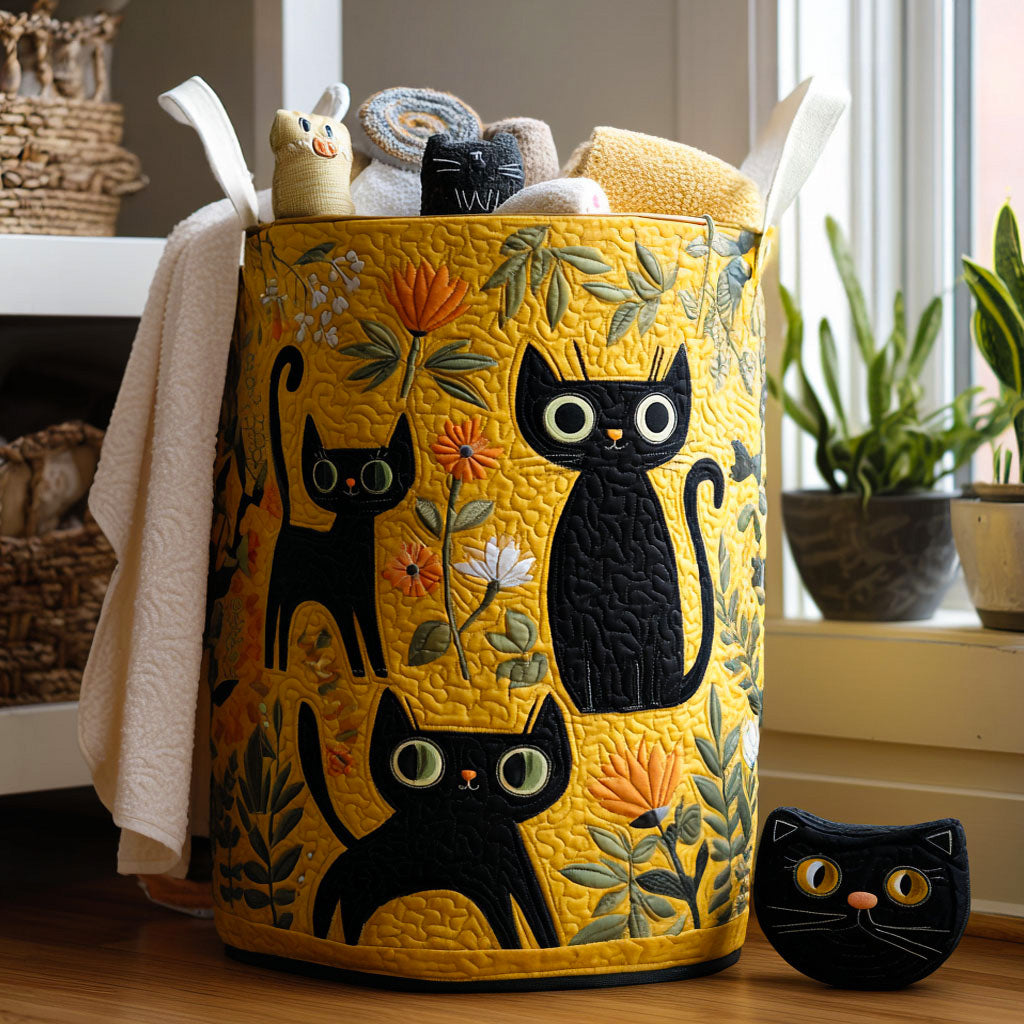 Handmade Cat Design Laundry Basket