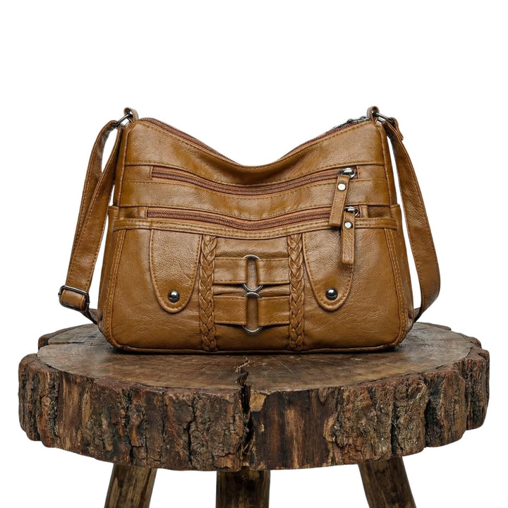 Monica Braided Multi-Zip | Crossbody Bag
