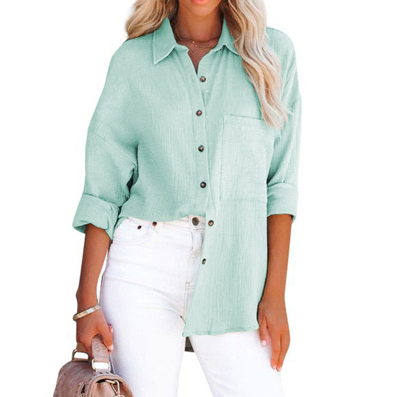 Paisley | Casual Button Down Long Sleeve Blouse