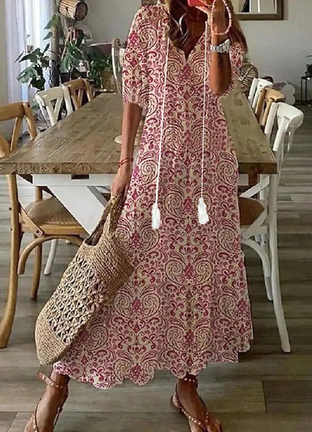Rose | Boho Vintage Summer Maxi Dress