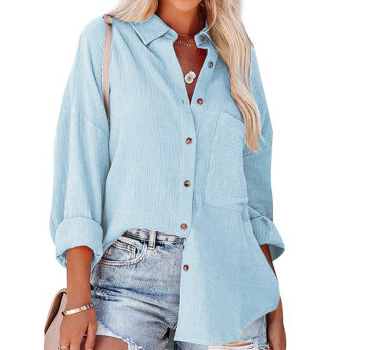 Paisley | Casual Button Down Long Sleeve Blouse