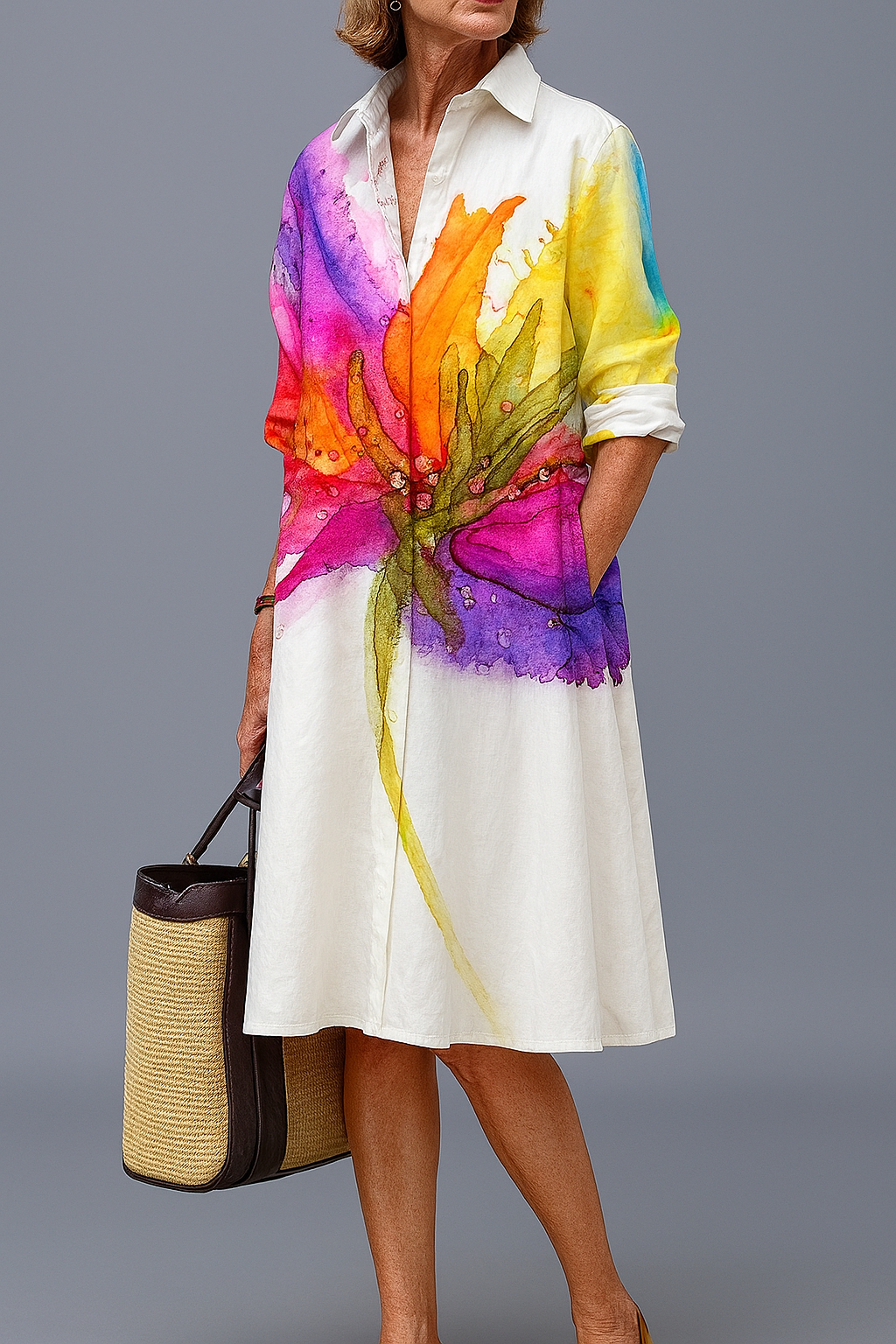 Ophelia™ Artistic Midi Dress 0