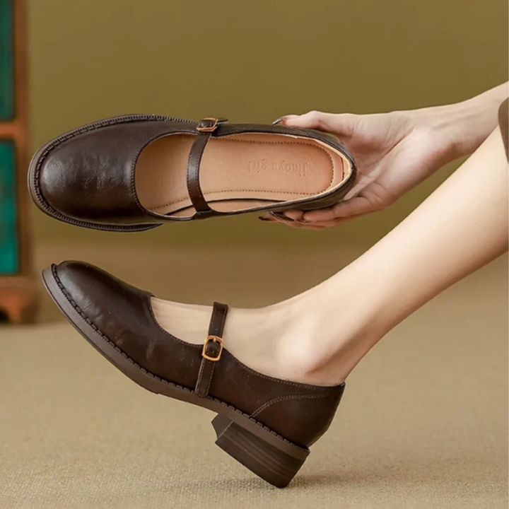 AINSLEY | Comfort Mary Janes Made Of Leather