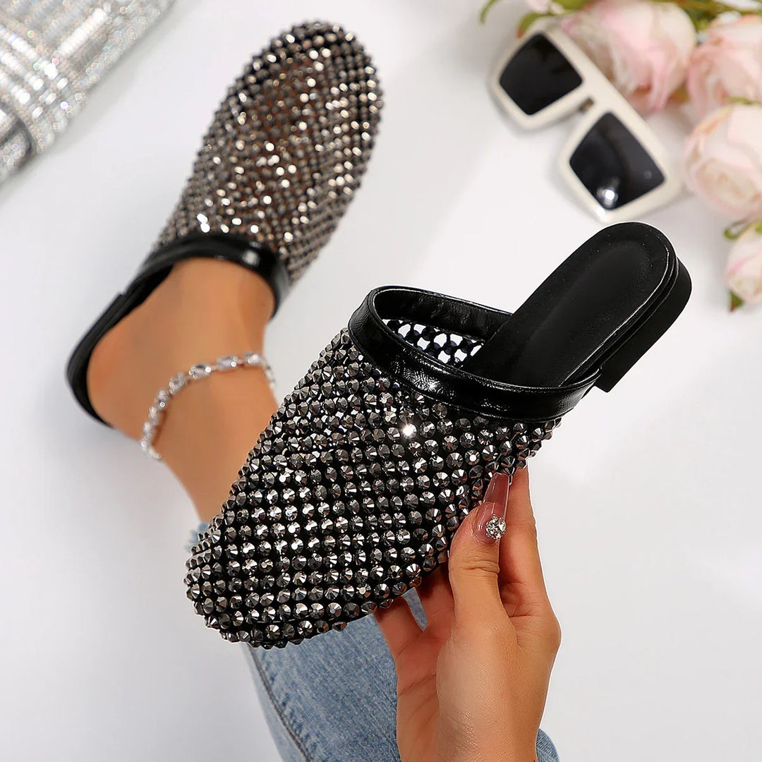 Lisa | Crystal Embellished Comfort Mule