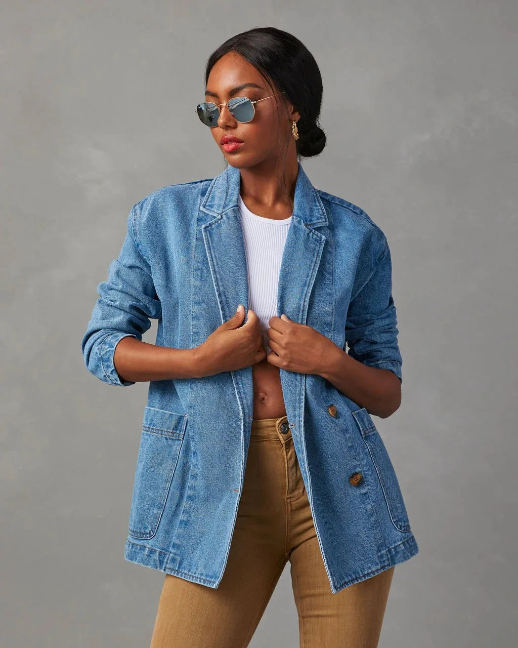 Elena | Denim Blazer