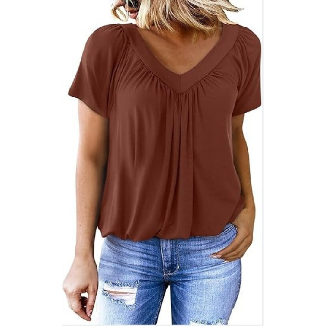Ellie | Casual V-Neck Top