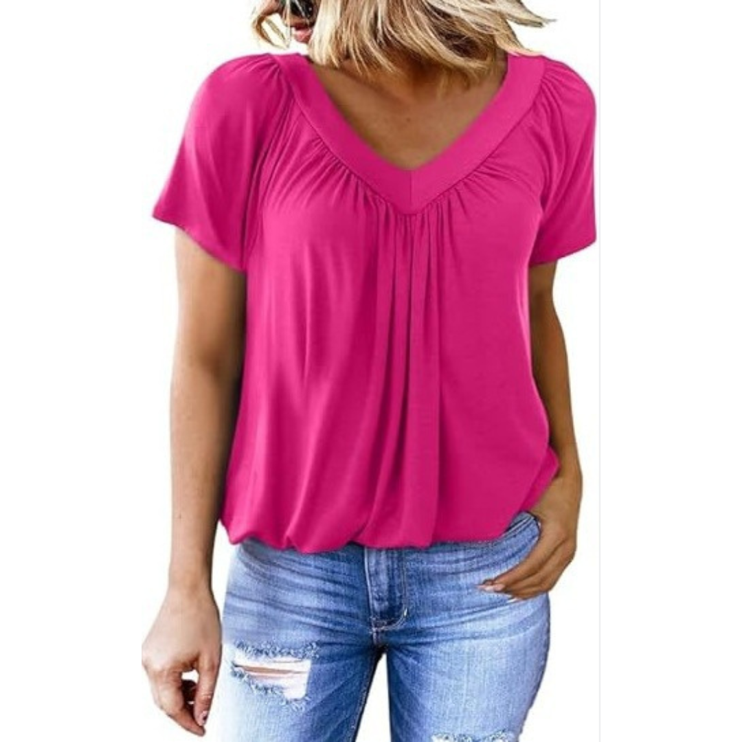 Ellie | Casual V-Neck Top