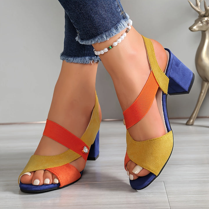 LEAH | Cross Strap Comfort Heels