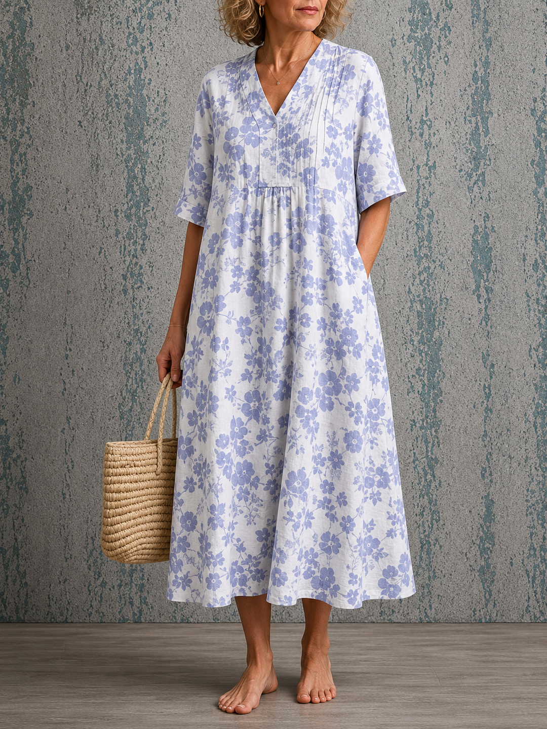 Janice™ | Half Sleeve Dress
