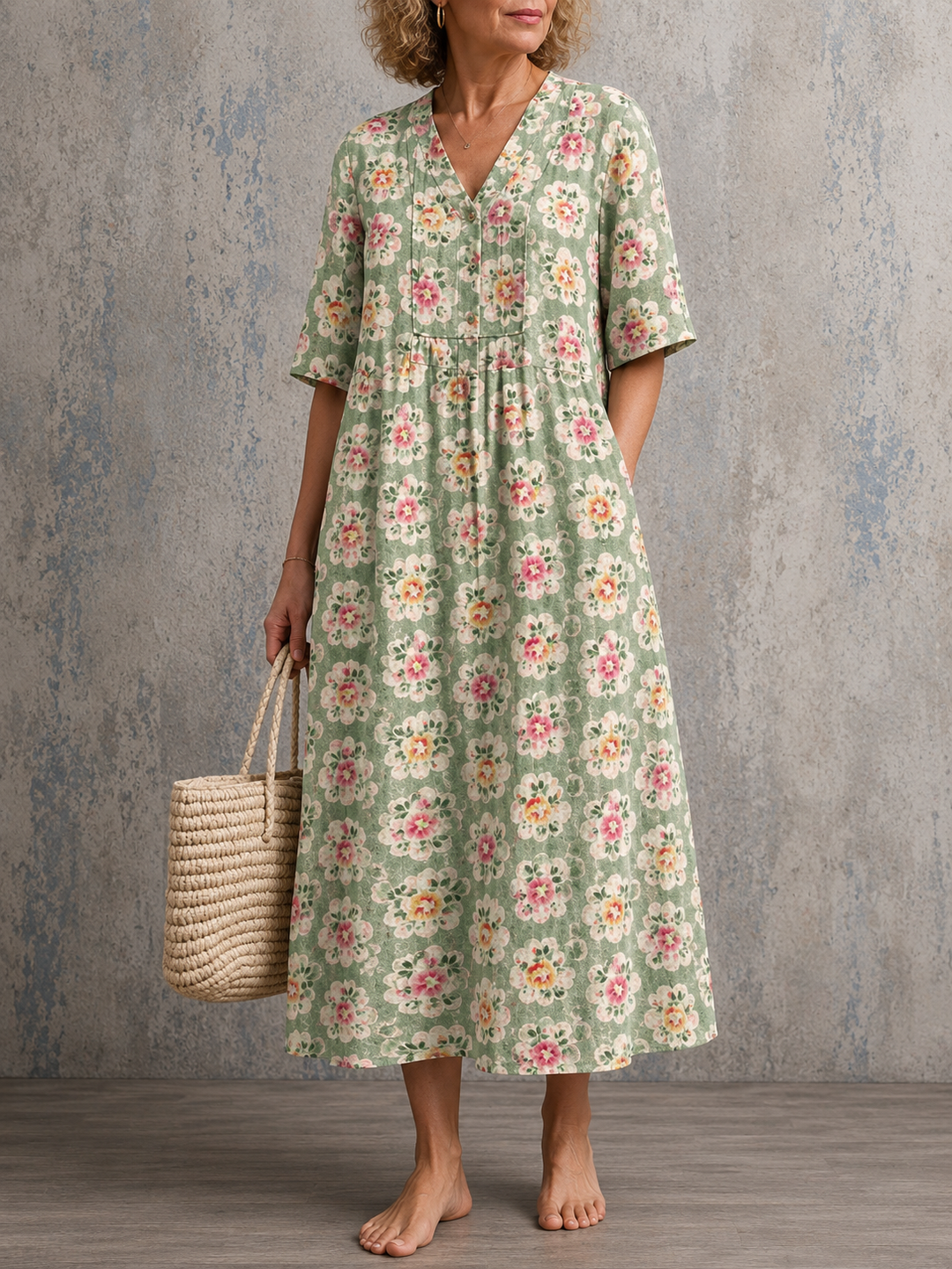 Brenda™ | Half Sleeve Dress