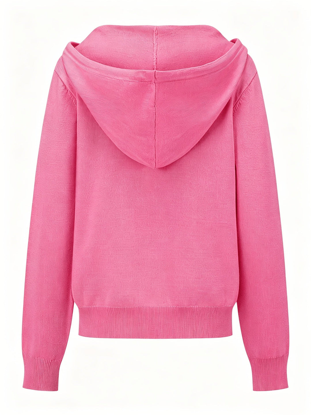 Rosanna | Pink Hooded Cardigan with Button Closure