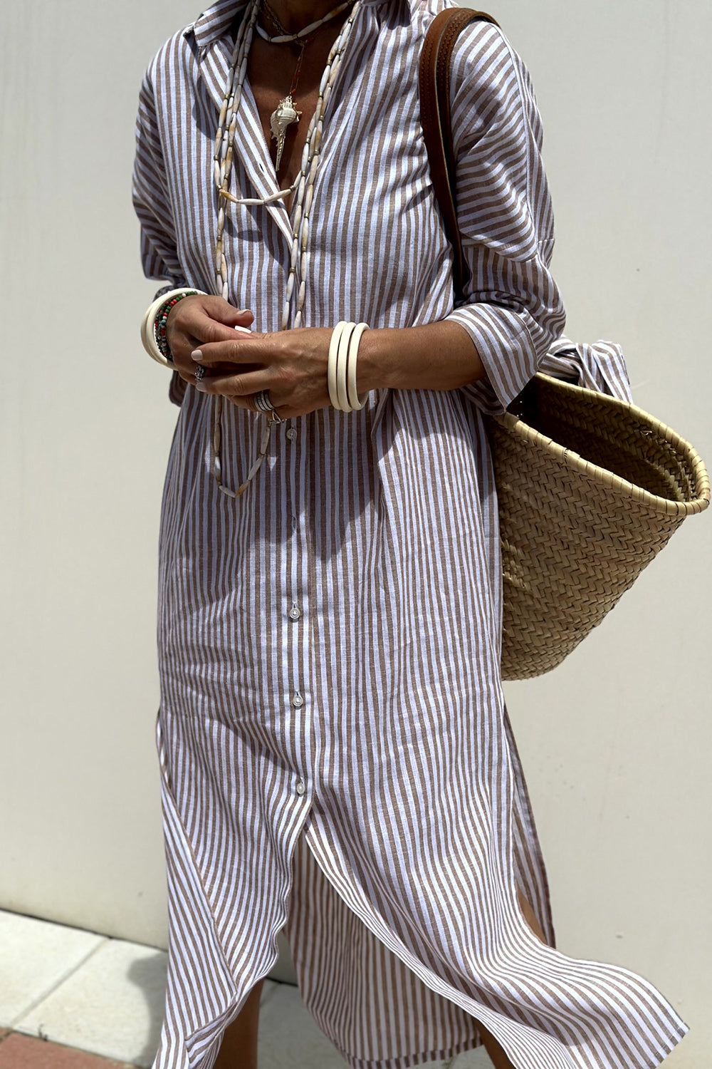 Kacey | Timeless Striped Shirt Dress with Elegant Comfort