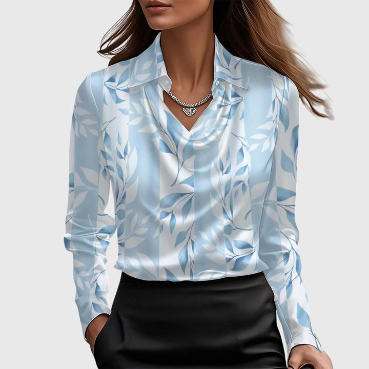 AINSLEY | Draped Neck Blouse