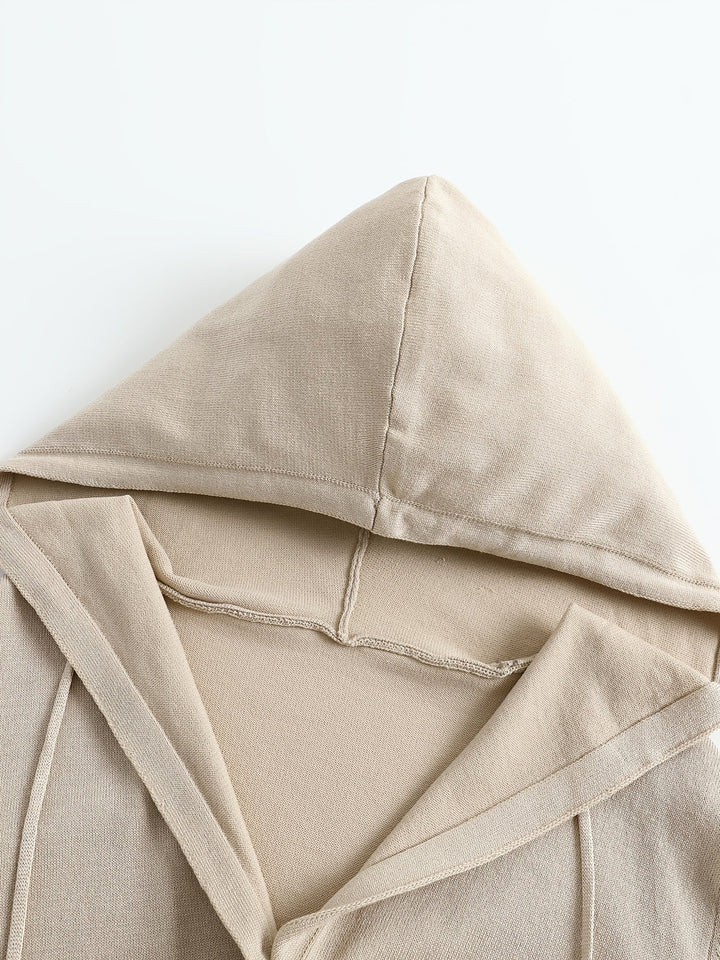 Katia | Khaki Hooded Cardigan with Buttons