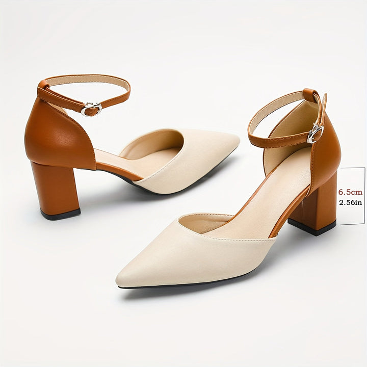 MARIELLE | Two Tone Strap Heels