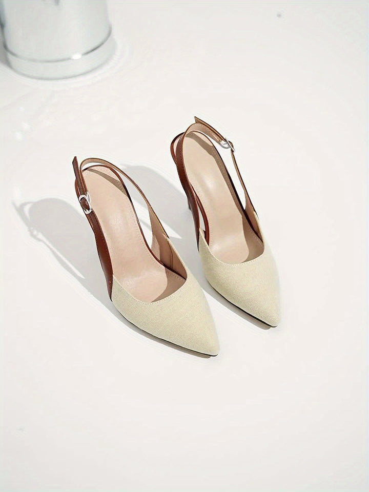 JULIA | Contrast Slingback Heels
