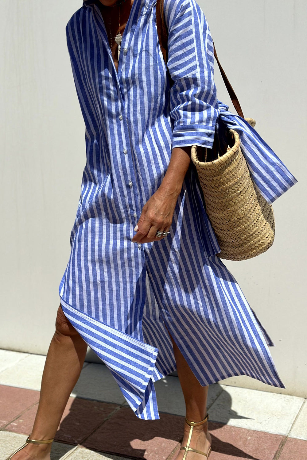 Kacey | Timeless Striped Shirt Dress with Elegant Comfort