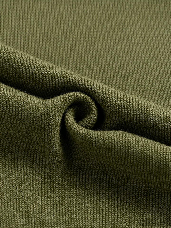 Alessia | Military Green Hooded Cardigan with Button Closure