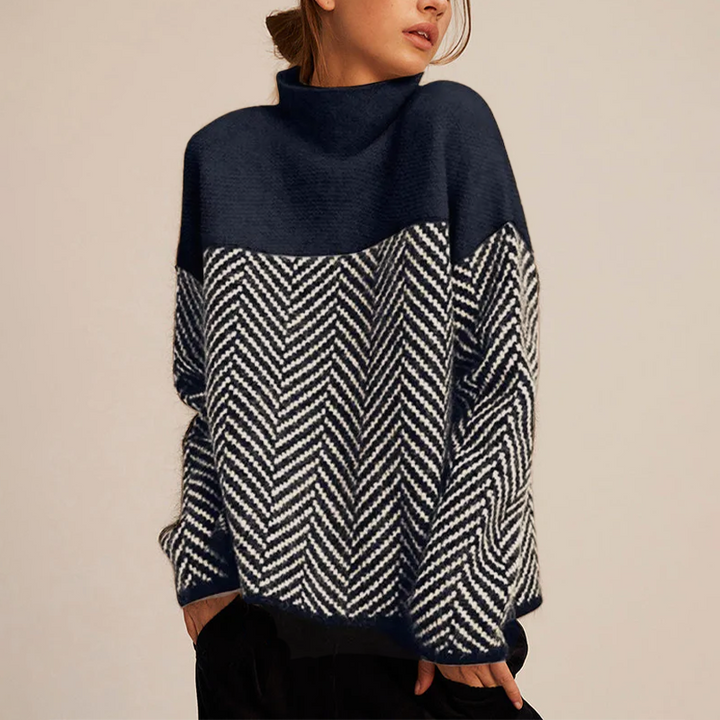 Isabelle | Trendy Sweater with High Neck