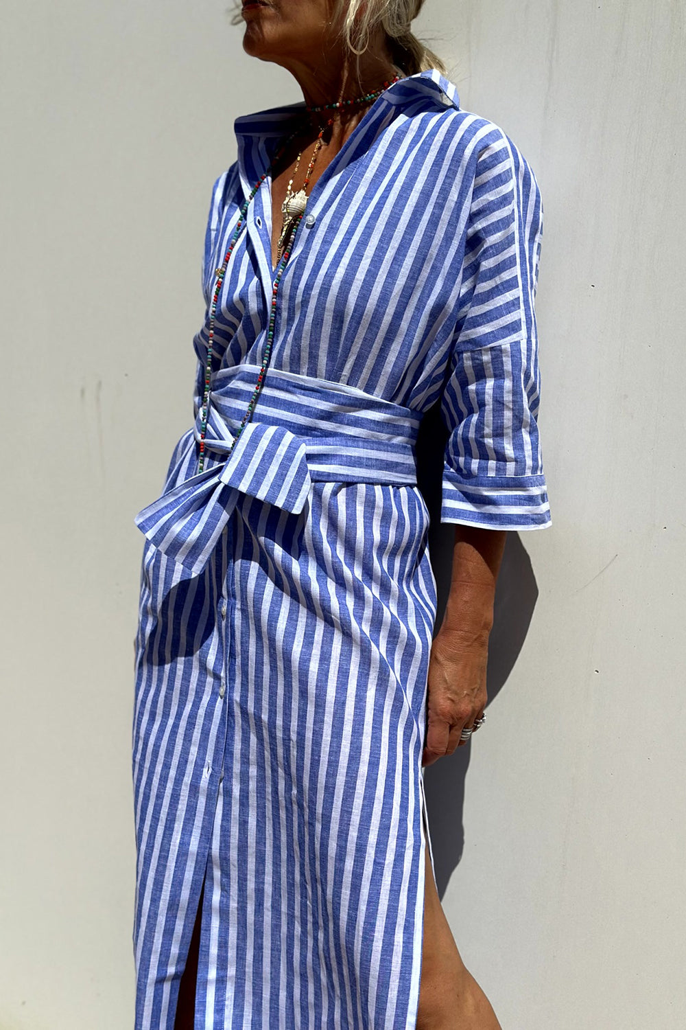 Kacey | Timeless Striped Shirt Dress with Elegant Comfort