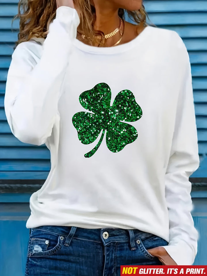 ADRIENNE | Clover Print Sweatshirt