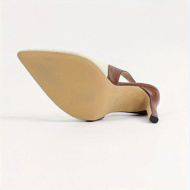 JULIA | Contrast Slingback Heels