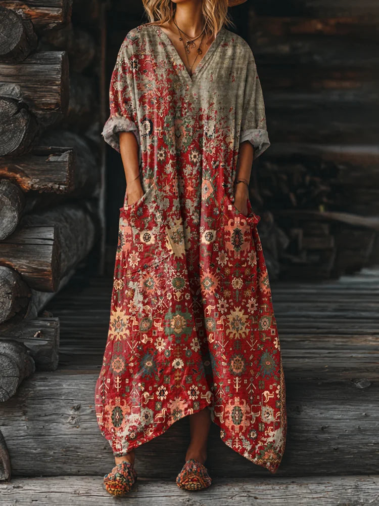 YVETTE | Vintage Boho Dress with Pockets