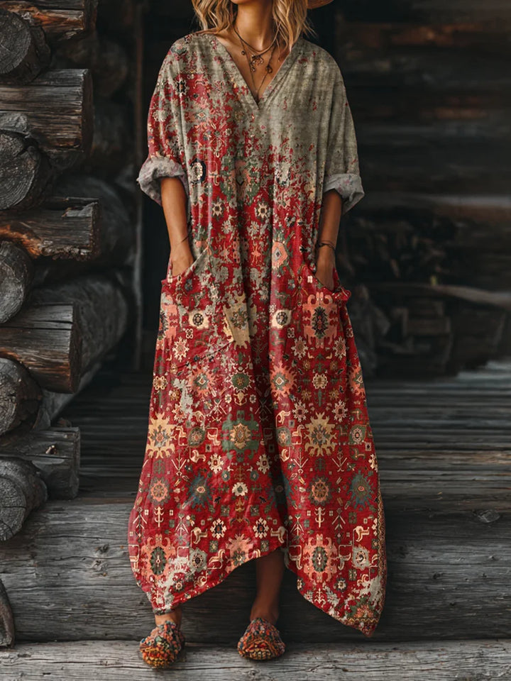 YVETTE | Vintage Boho Dress with Pockets